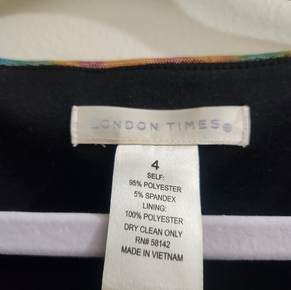 Vintage London Times Mesh Dress Midi Size 4 - Picture 3 of 3